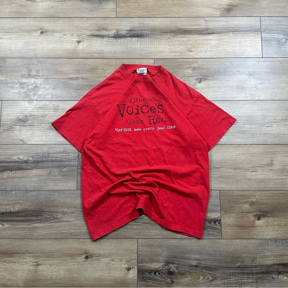 Vintage 2000s Y2K Funny Humor “The Voices” Graphic Tee
